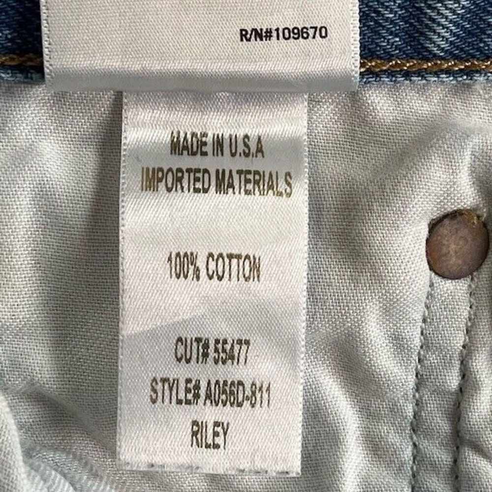 Agolde Jeans Womens 27 Blue Riley High Rise Straight Crop Frayed Hem Streetwear - Picture 8 of 13